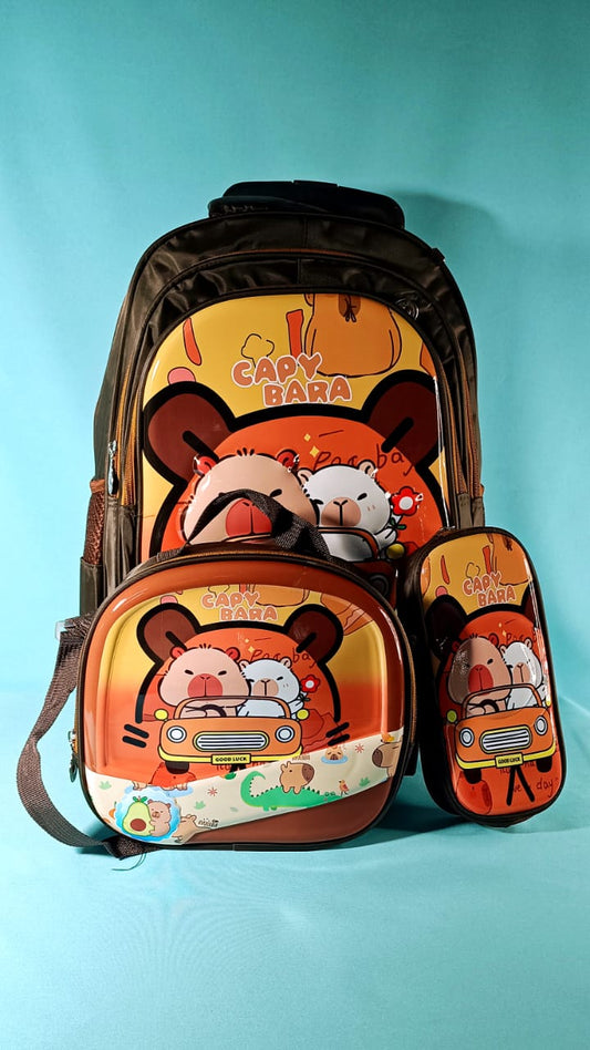 MOCHILA TRIPLE CAPIBARA